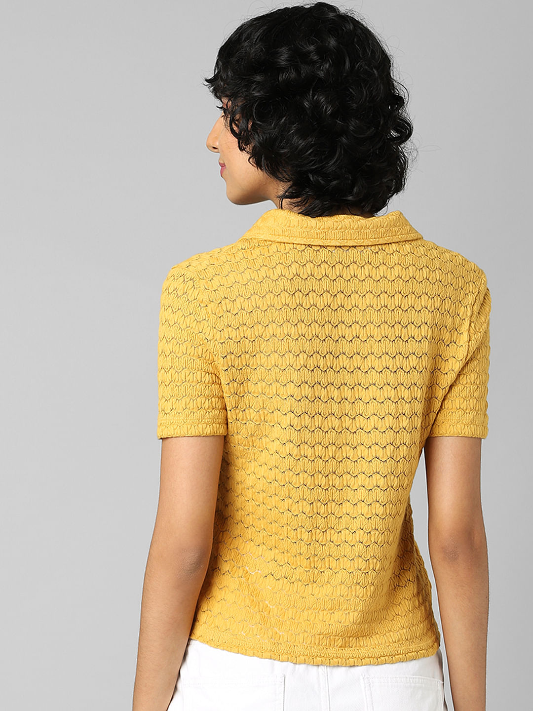 Mustard Structured Polo T-Shirt