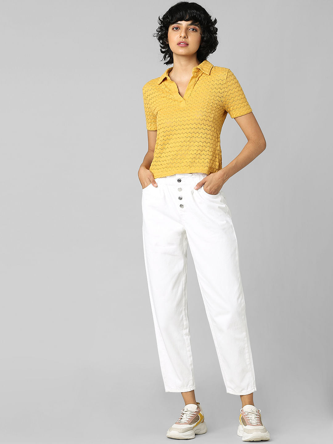 Mustard Structured Polo T-Shirt