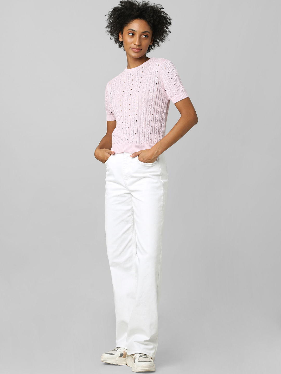 Lilac Cable Knit Top