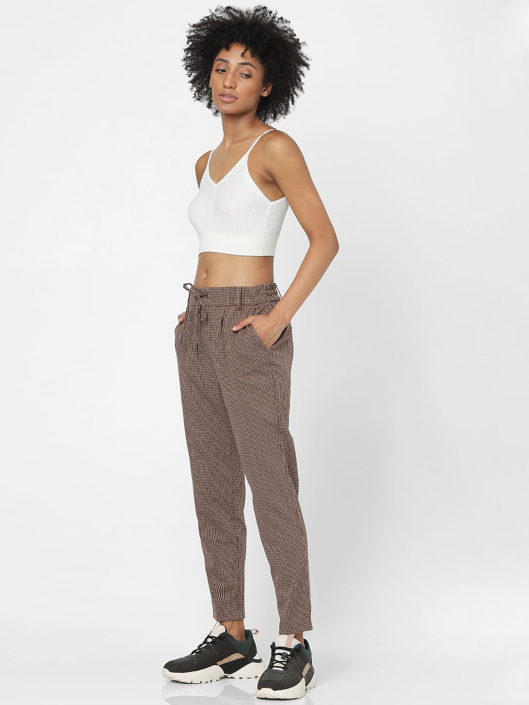 White Ribbed Crop Top