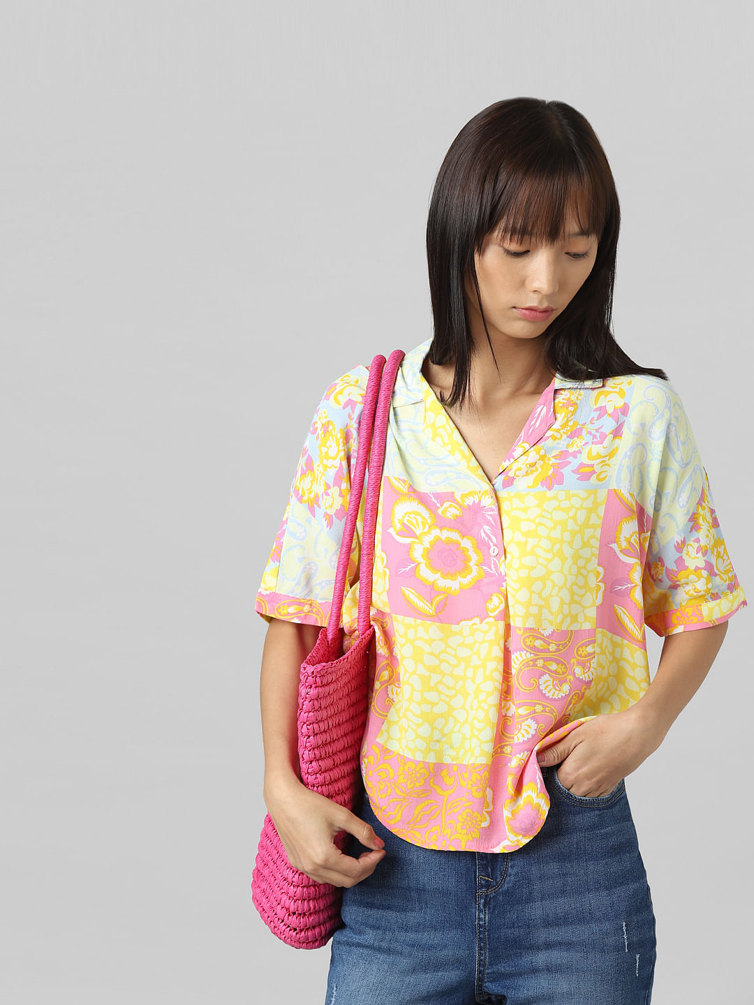 Yellow Printed Resort Shirt