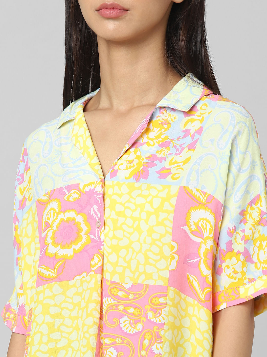 Yellow Printed Resort Shirt
