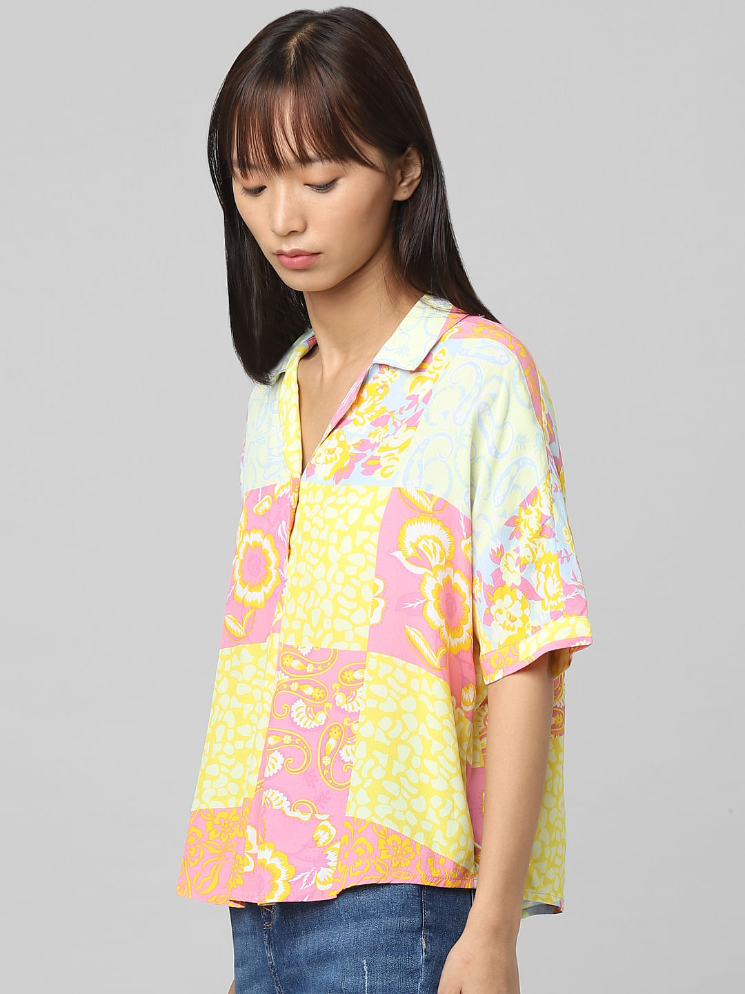 Yellow Printed Resort Shirt