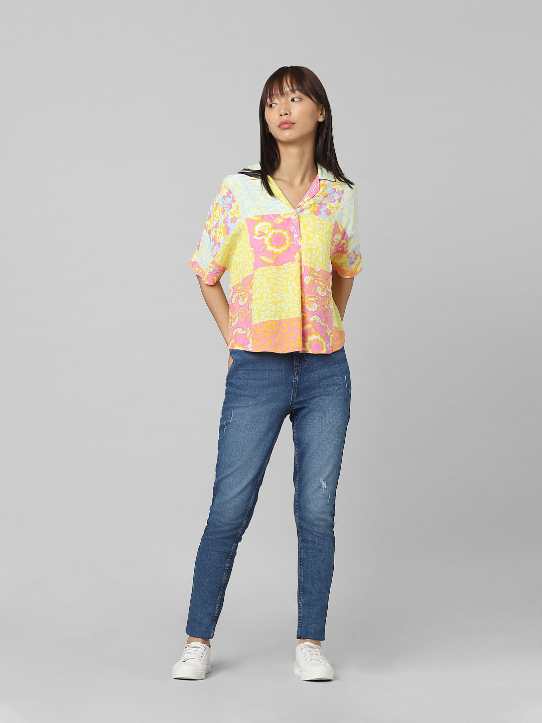Yellow Printed Resort Shirt