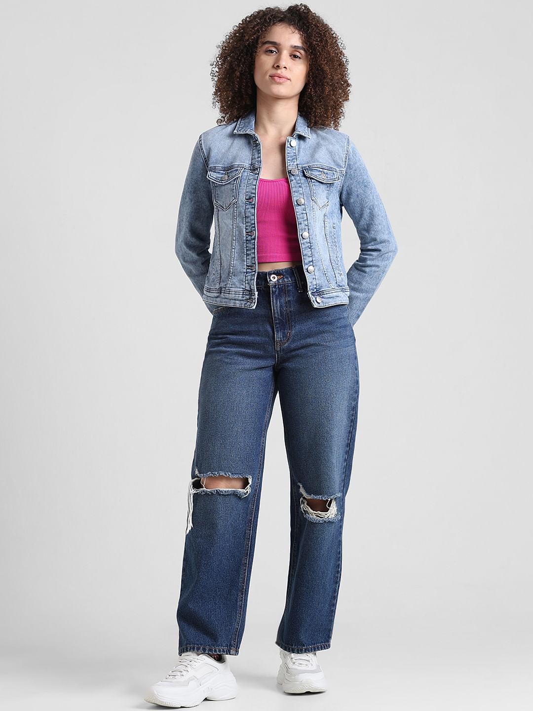 Light Blue Washed Denim Jacket