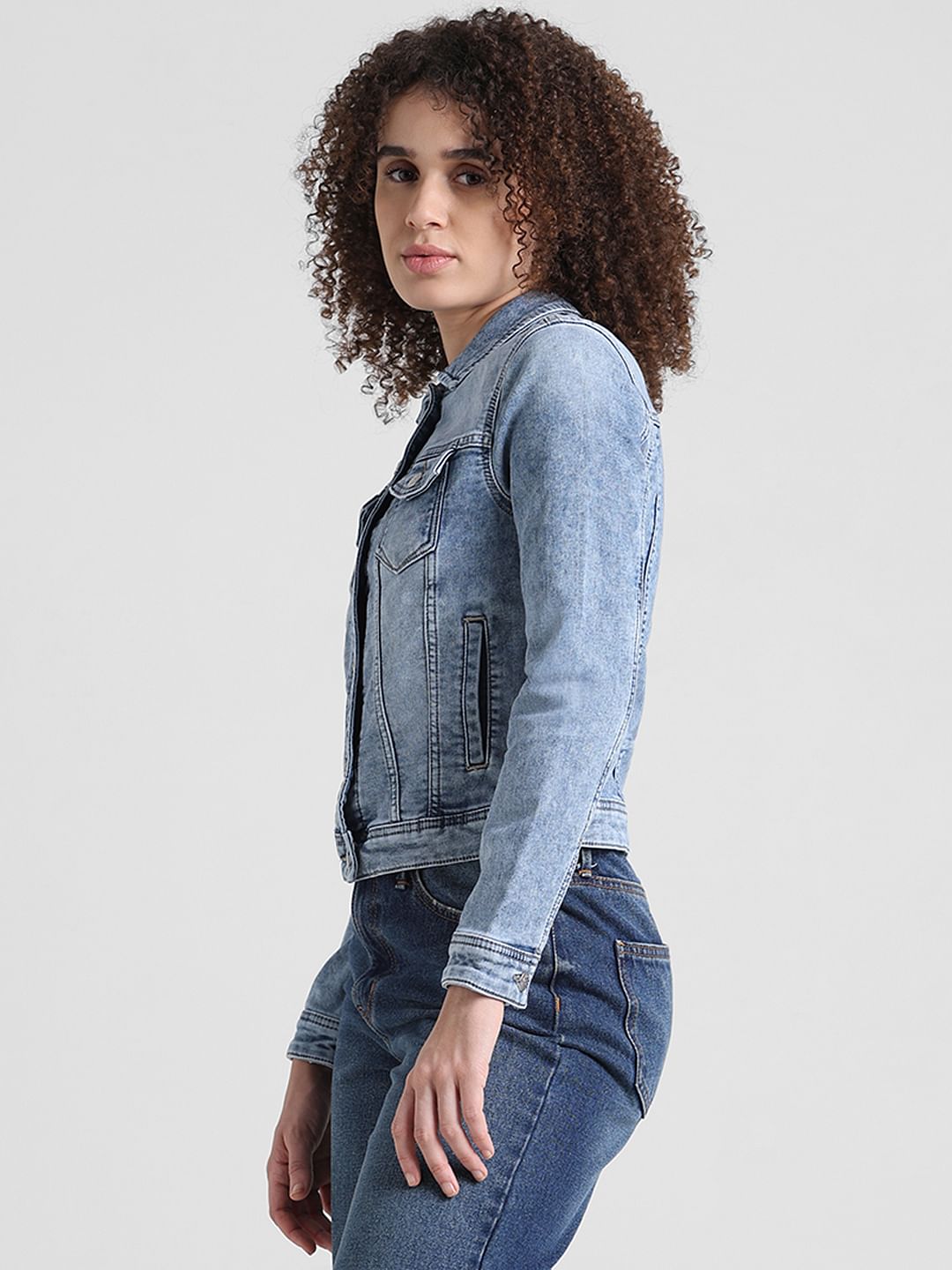 Light Blue Washed Denim Jacket