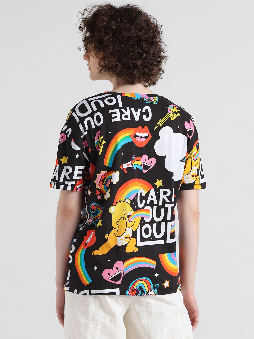 Black Oversized Printed T-Shirt