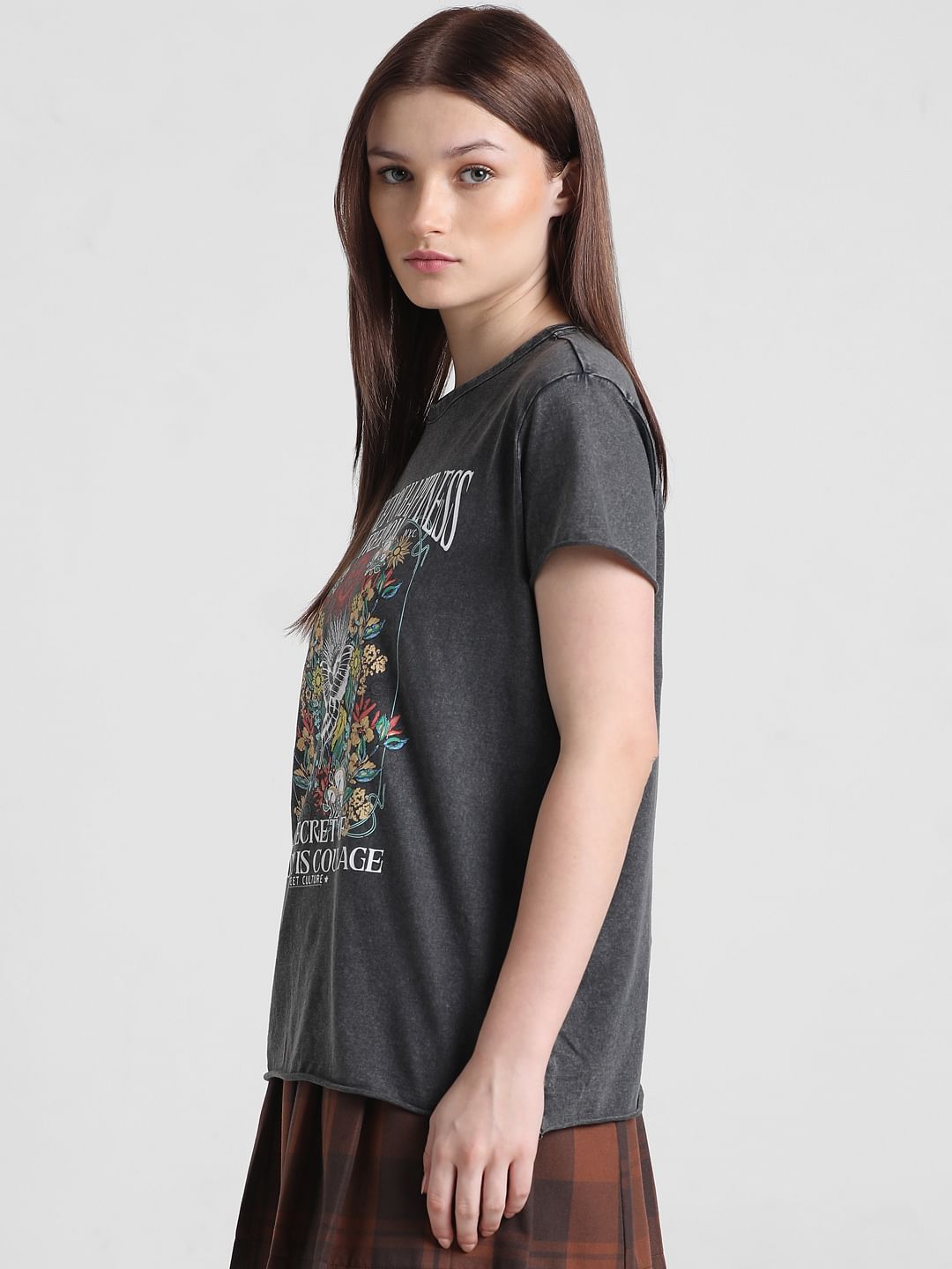 Black Graphic Print T-Shirt