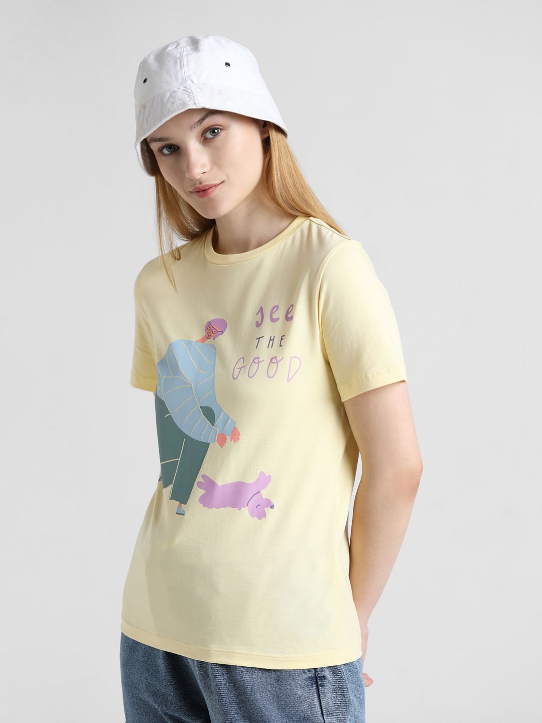 Yellow Graphic Print T-Shirt