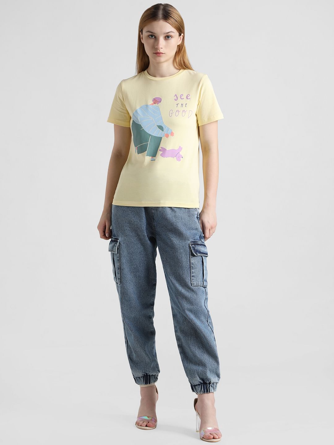 Yellow Graphic Print T-Shirt