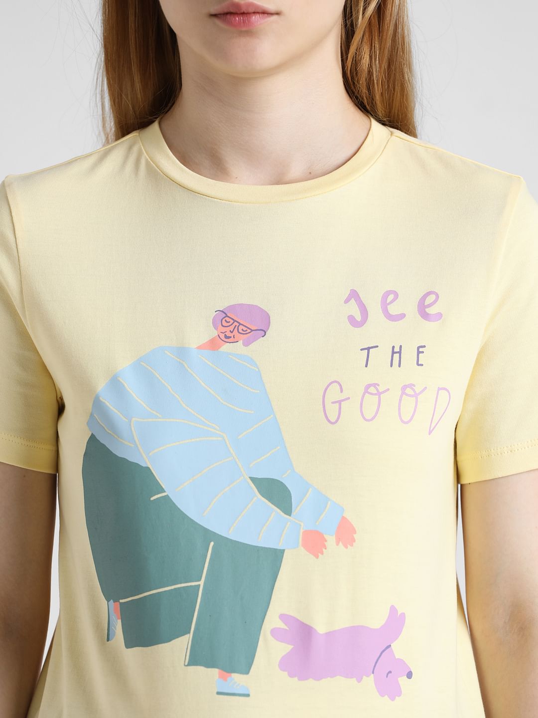 Yellow Graphic Print T-Shirt