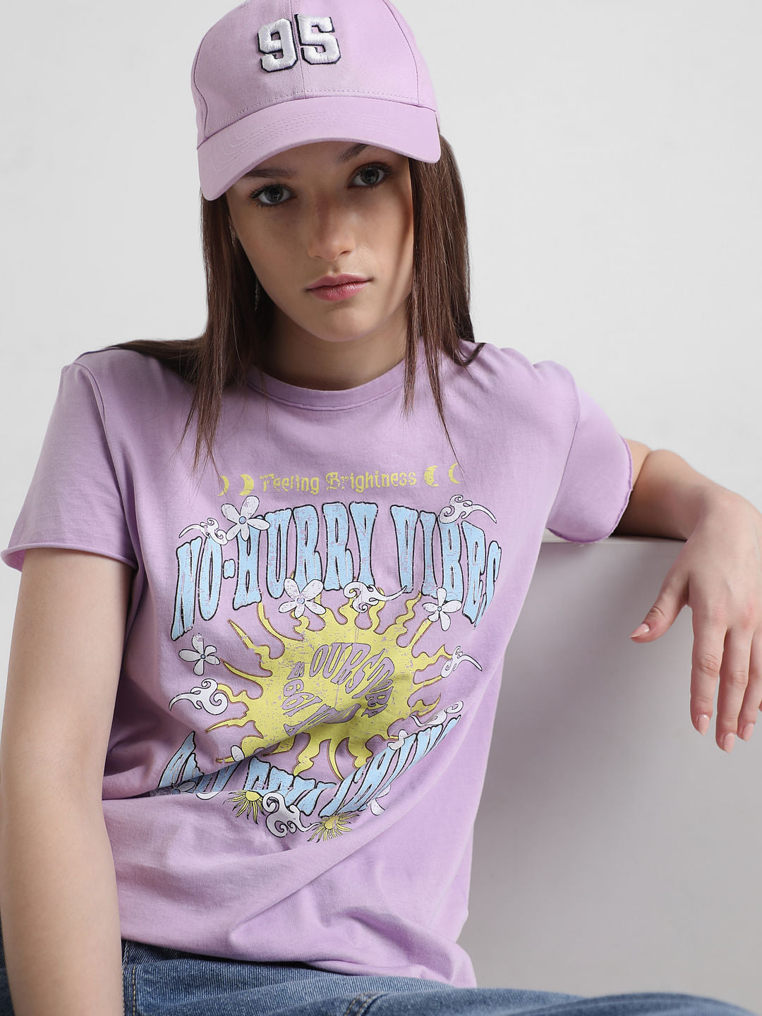 Purple Graphic Print T-Shirt