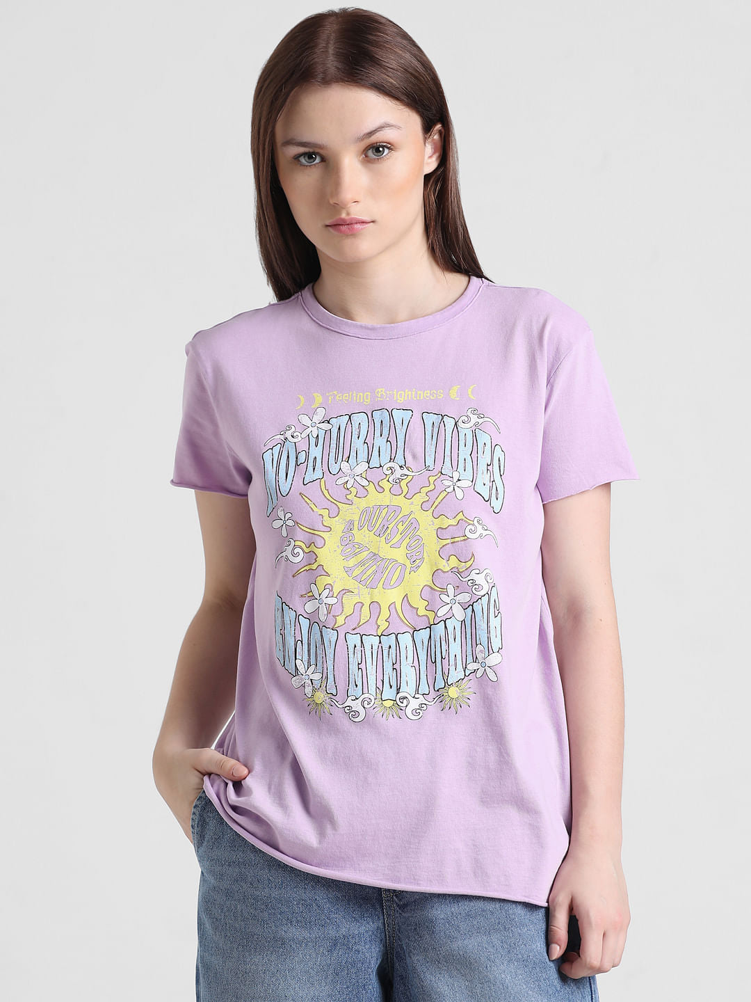 Purple Graphic Print T-Shirt