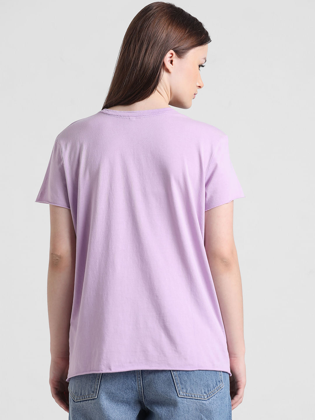 Purple Graphic Print T-Shirt