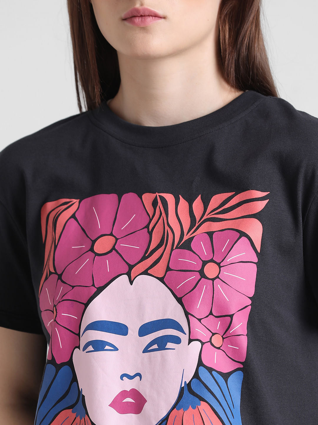 Black Graphic Print T-Shirt