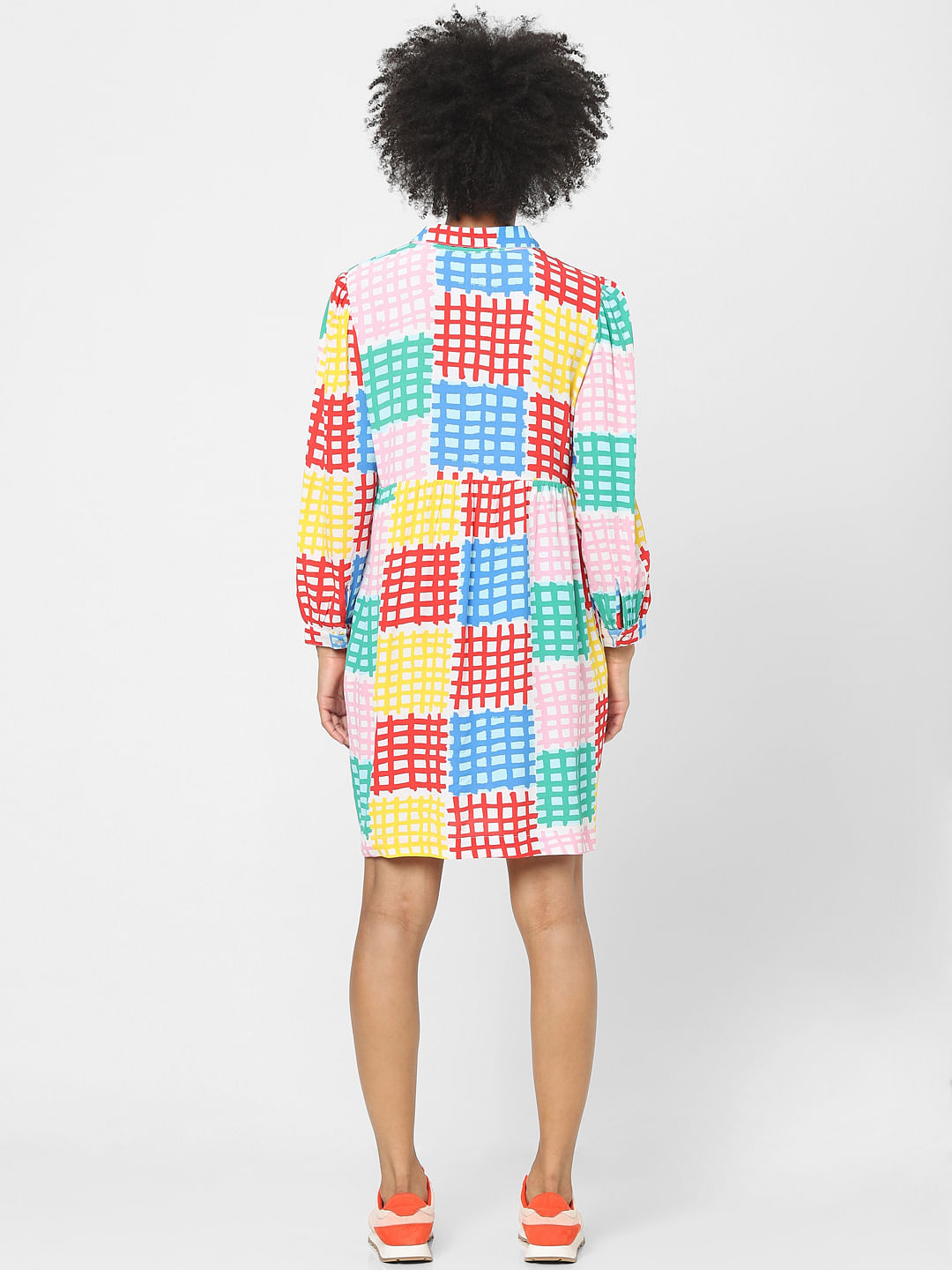 Multi-Coloured Fit & Flare Dress