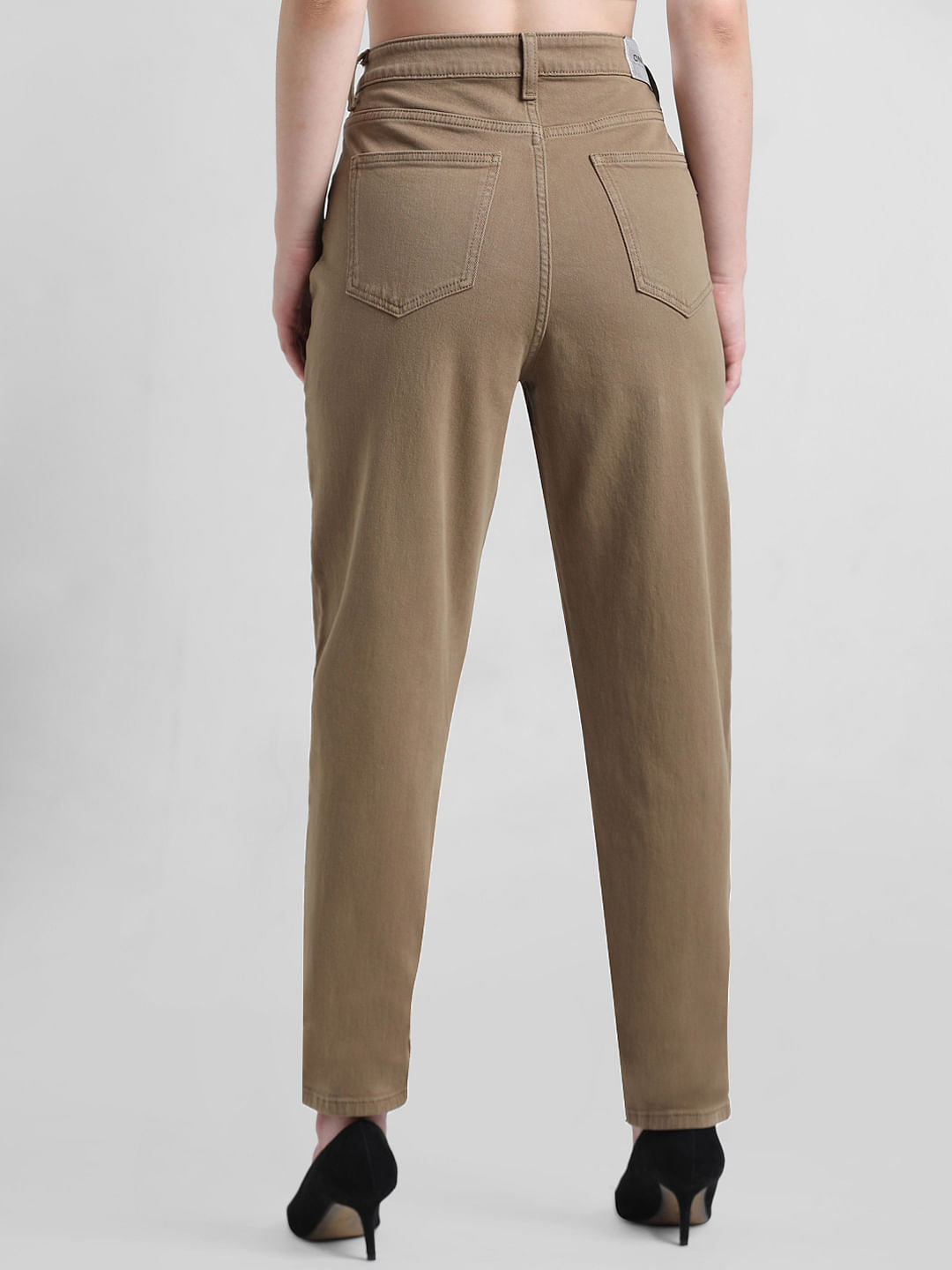 Olive High Rise Mom Fit Jeans