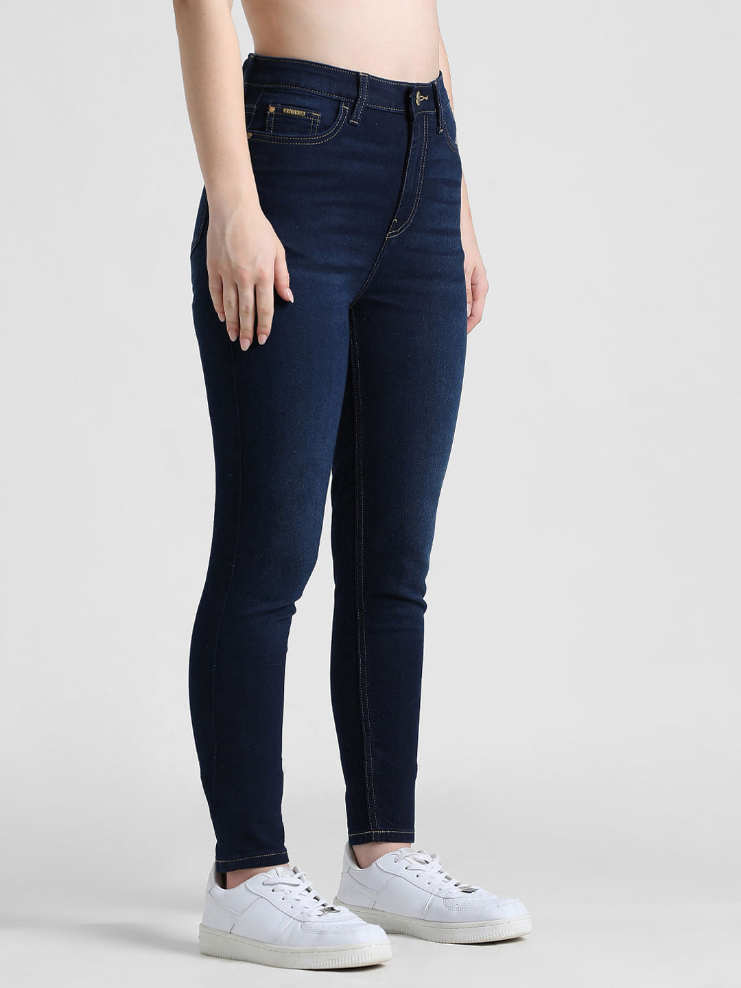 Blue High Rise Skinny Fit Jeans