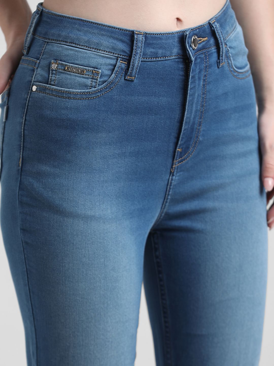 Blue High Rise Skinny Jeans