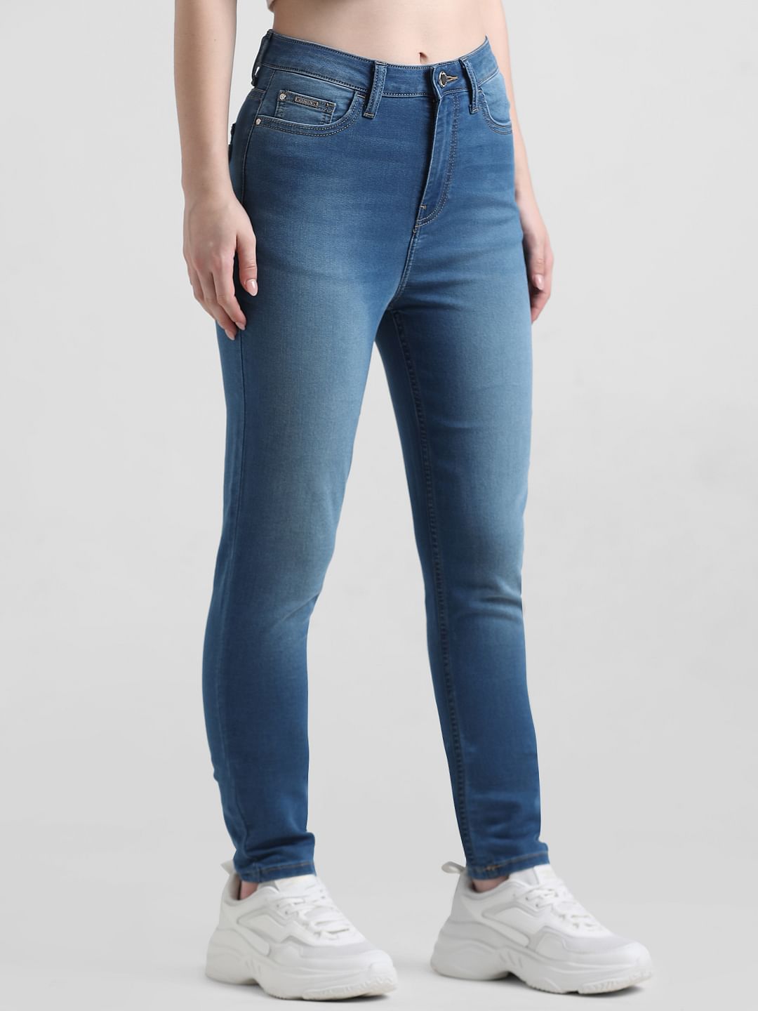 Blue High Rise Skinny Jeans