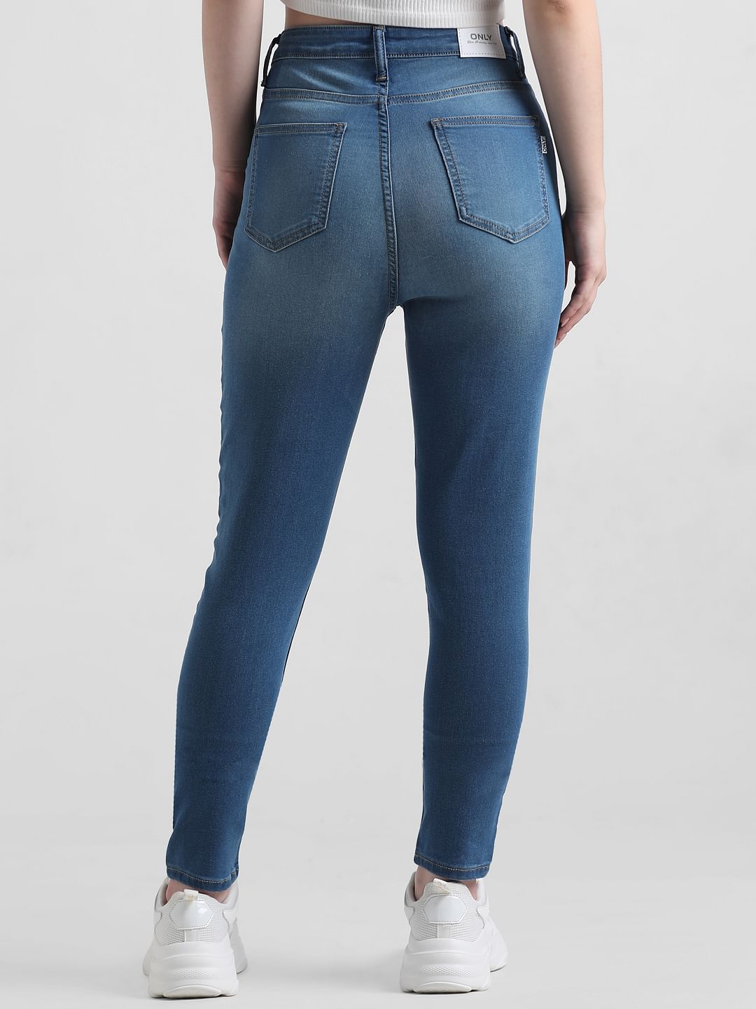 Blue High Rise Skinny Jeans