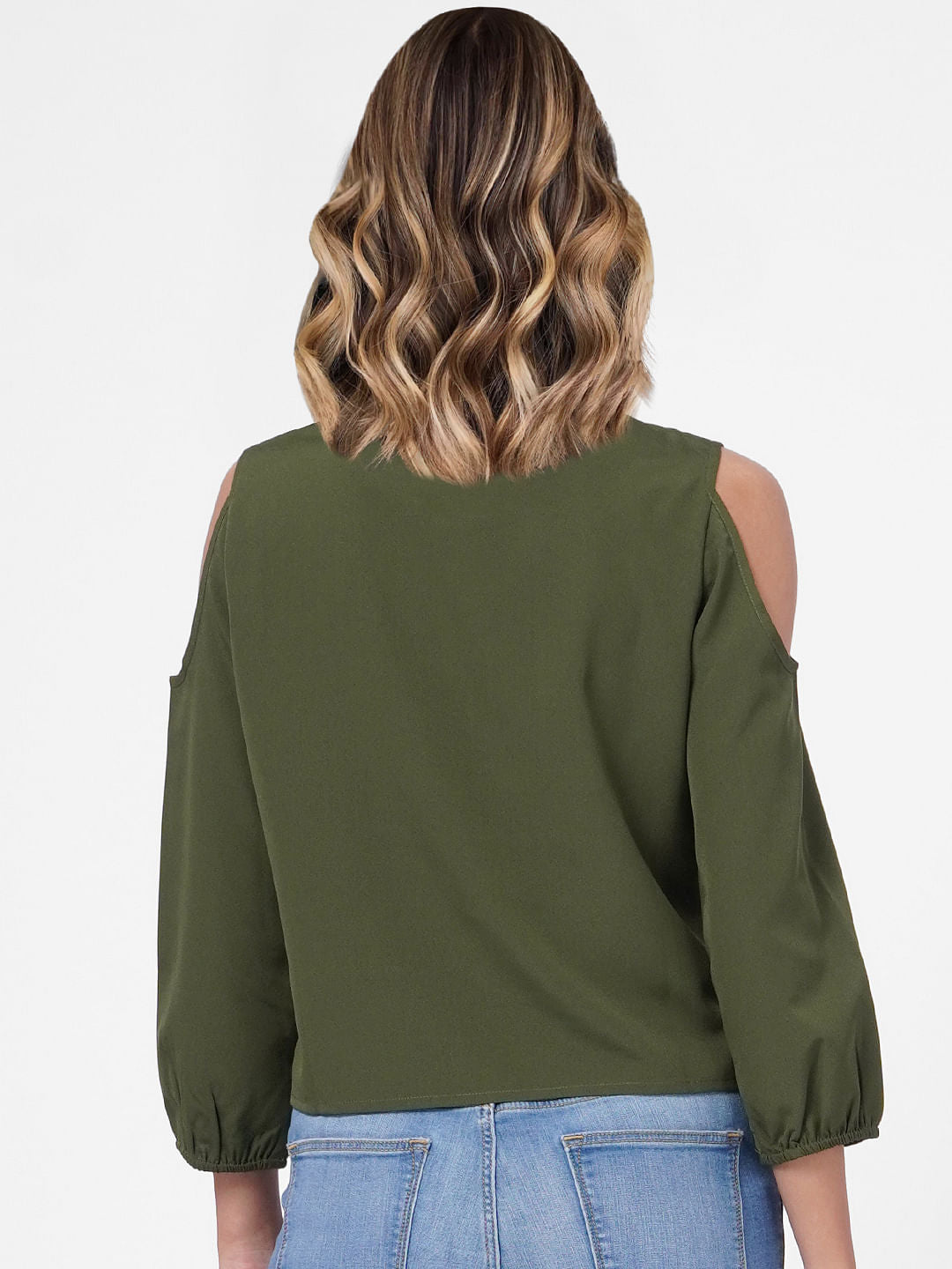 Green Cut Out Top