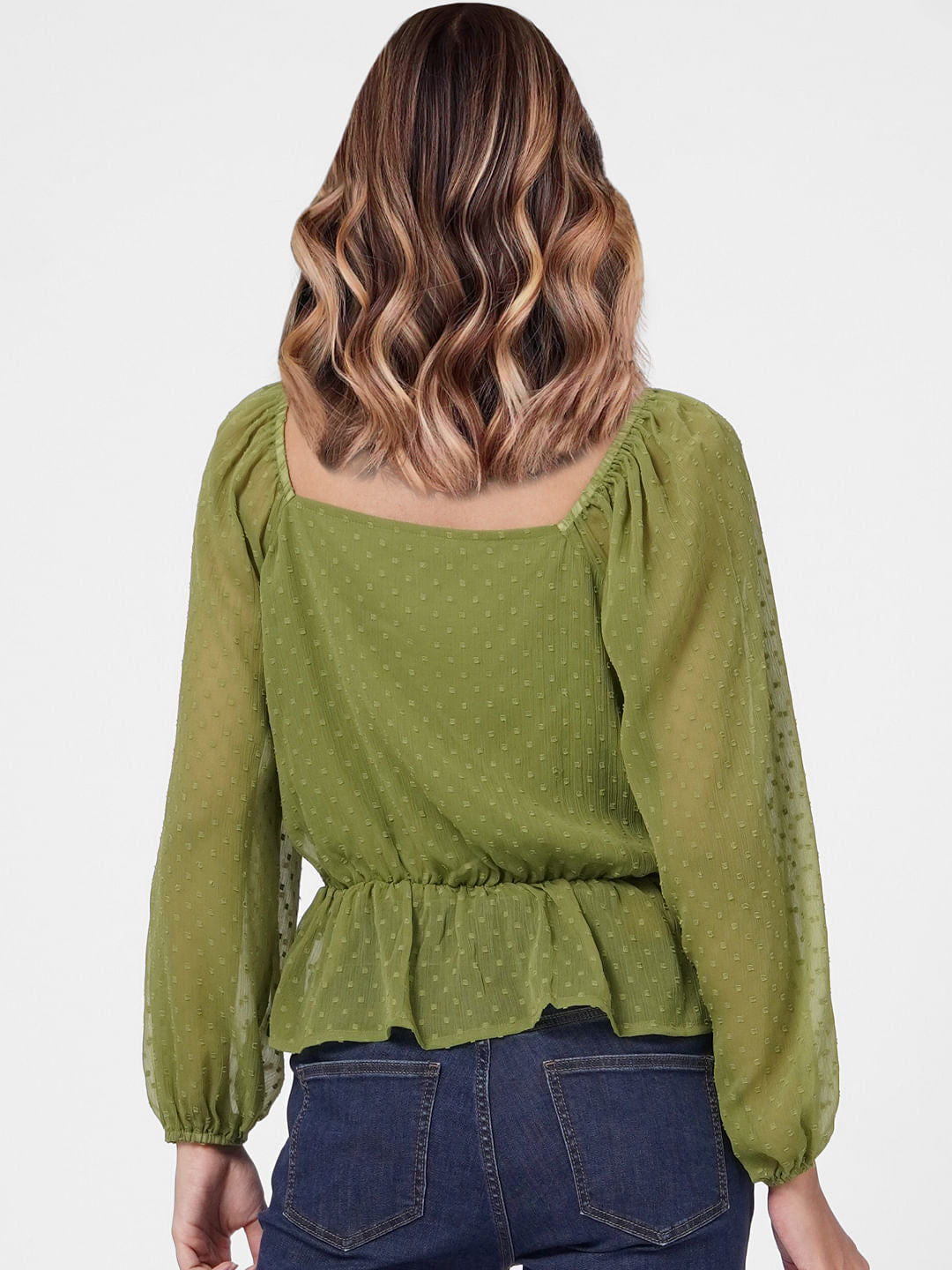 Green Dobby Top