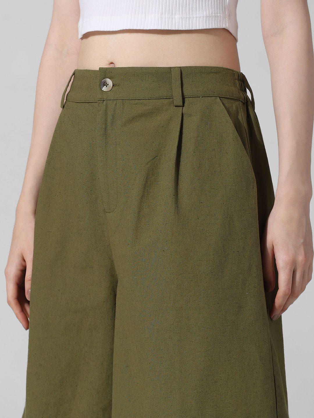 Olive Bermuda Shorts