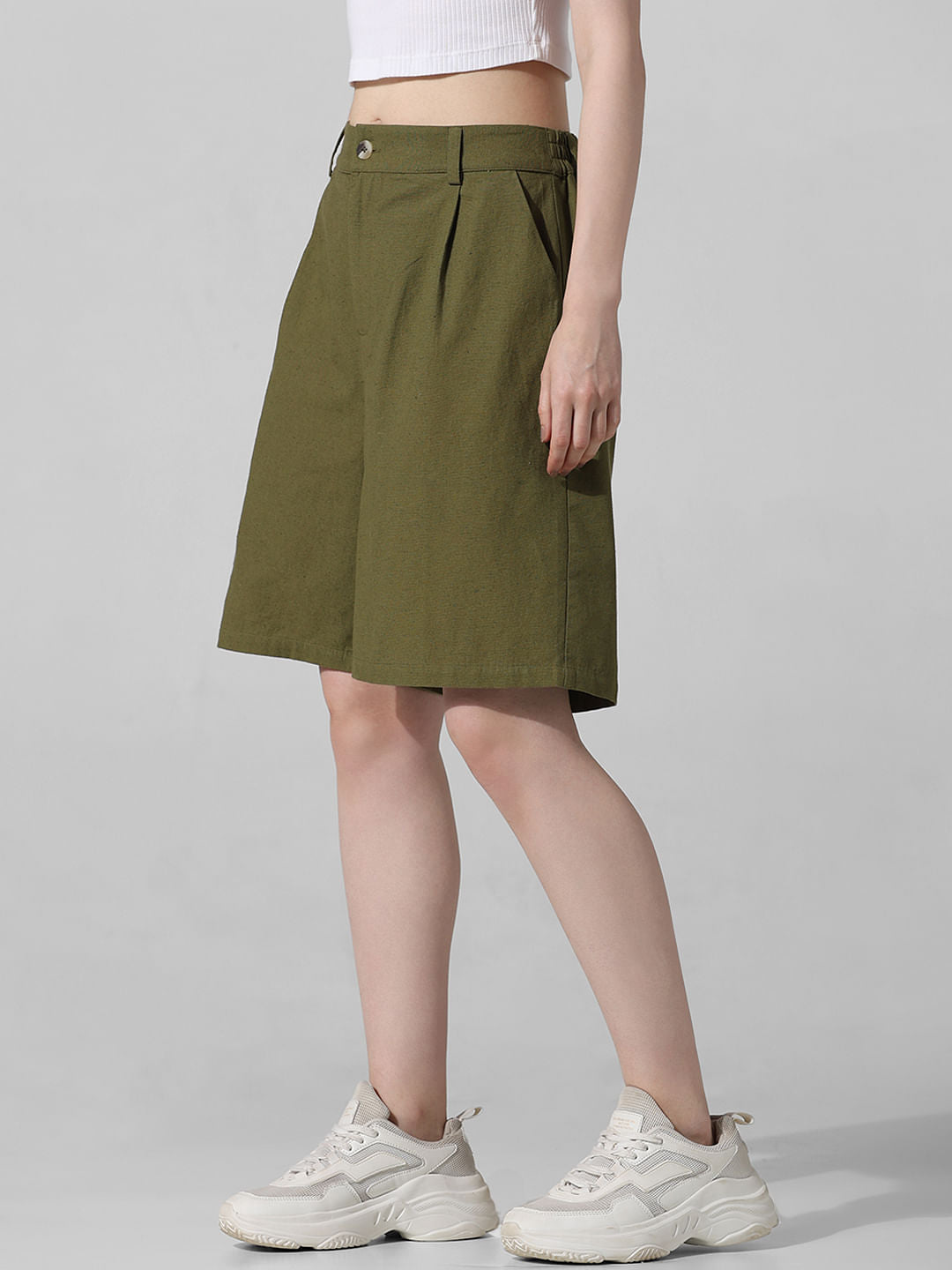 Olive Bermuda Shorts