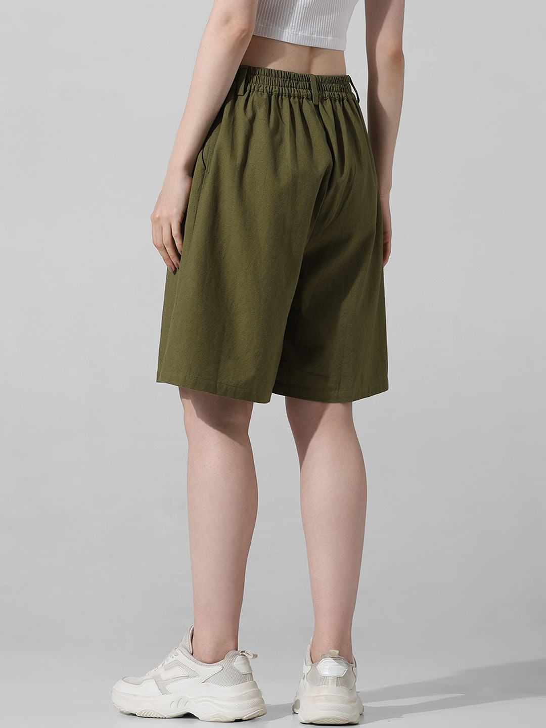 Olive Bermuda Shorts