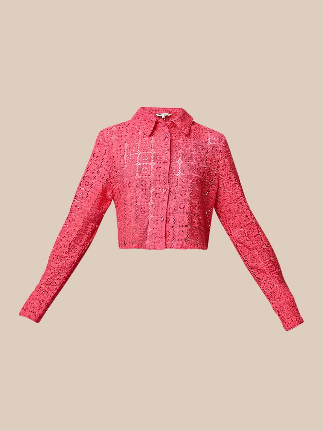 Pink Crochet Shirt