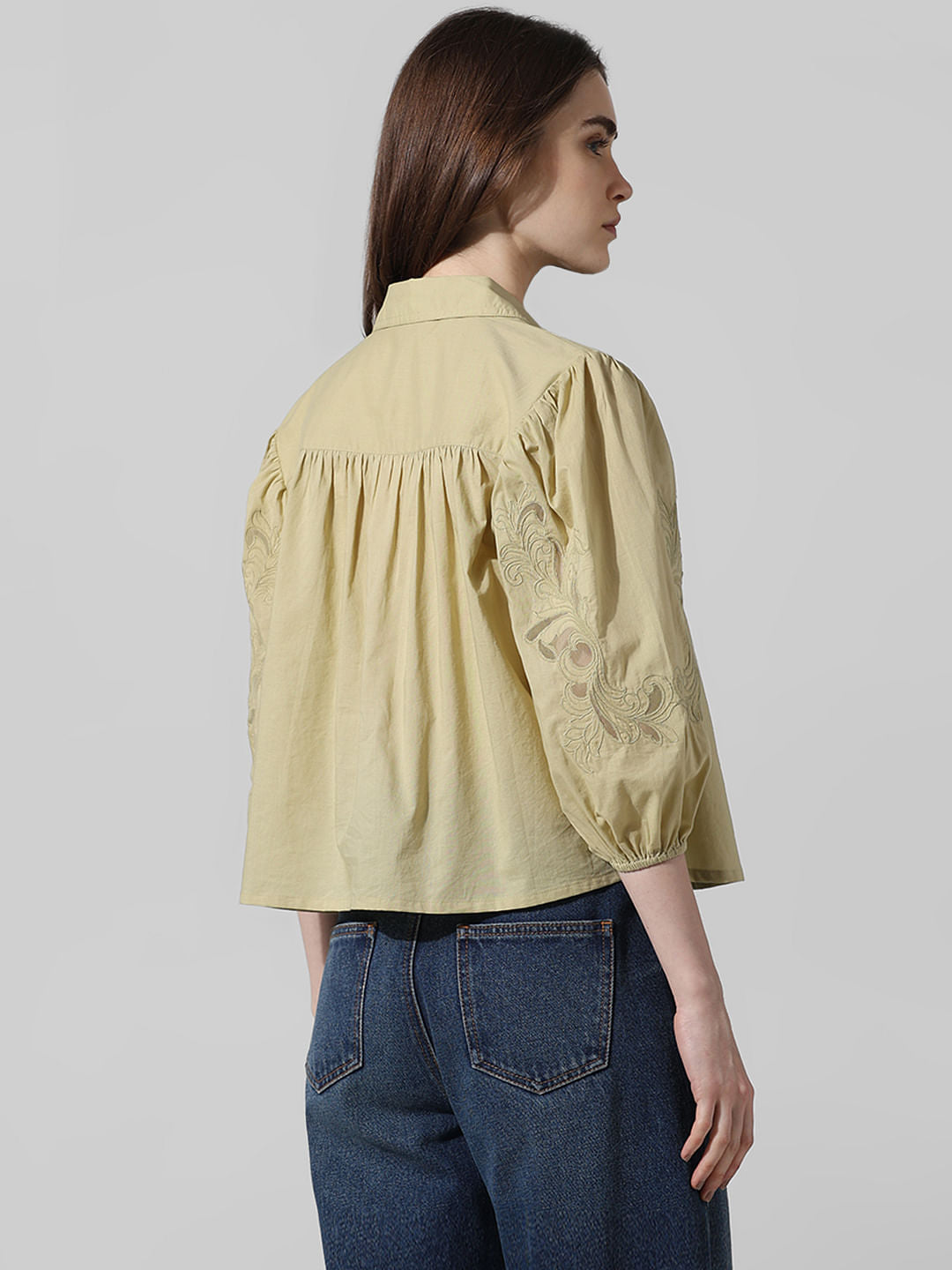 Green Embroidered Shirt