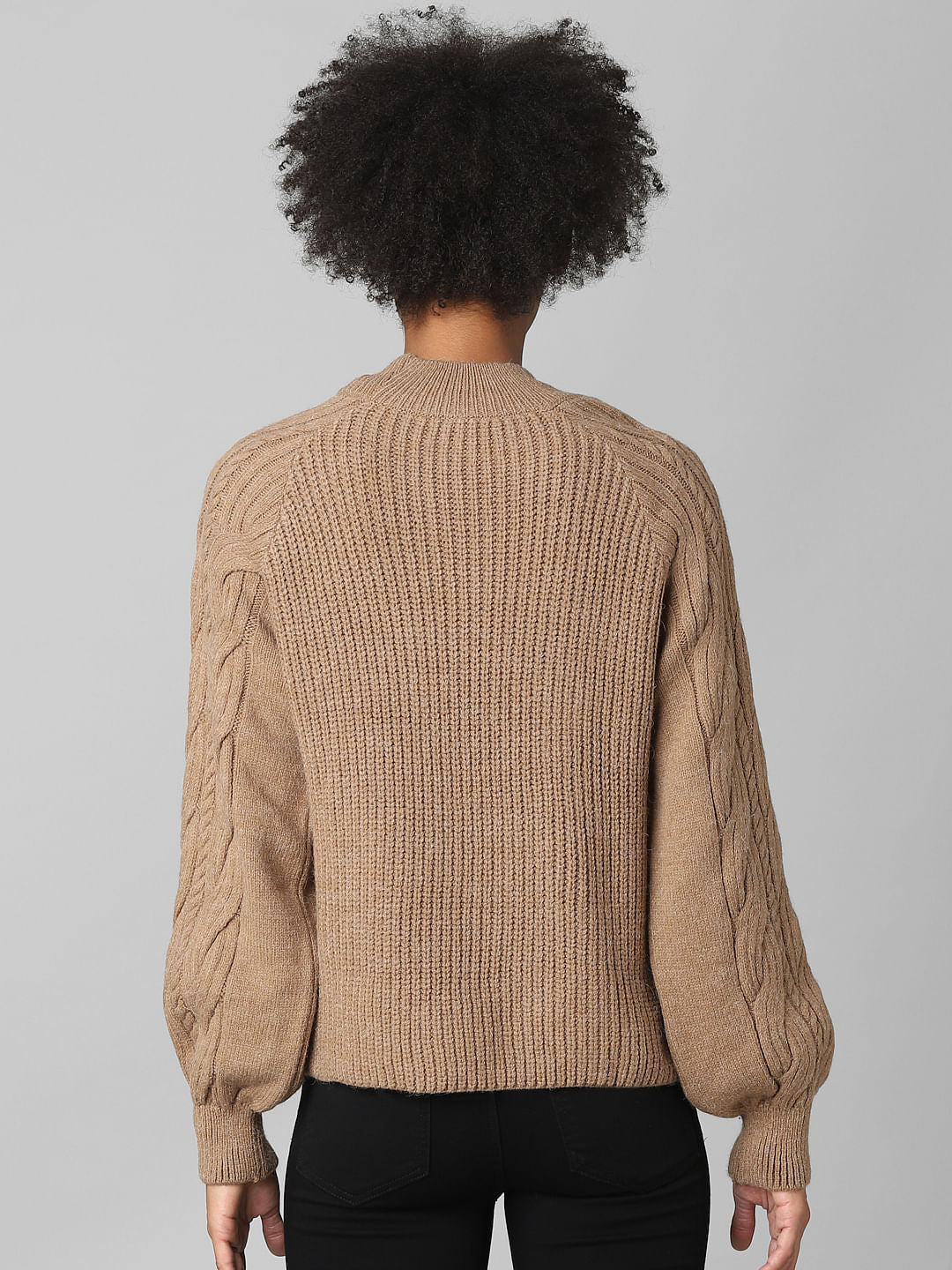Light Brown High Neck Pullover