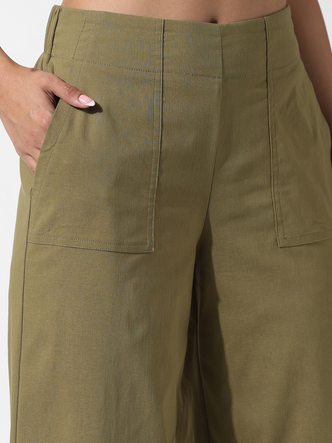 Olive High Rise Culottes