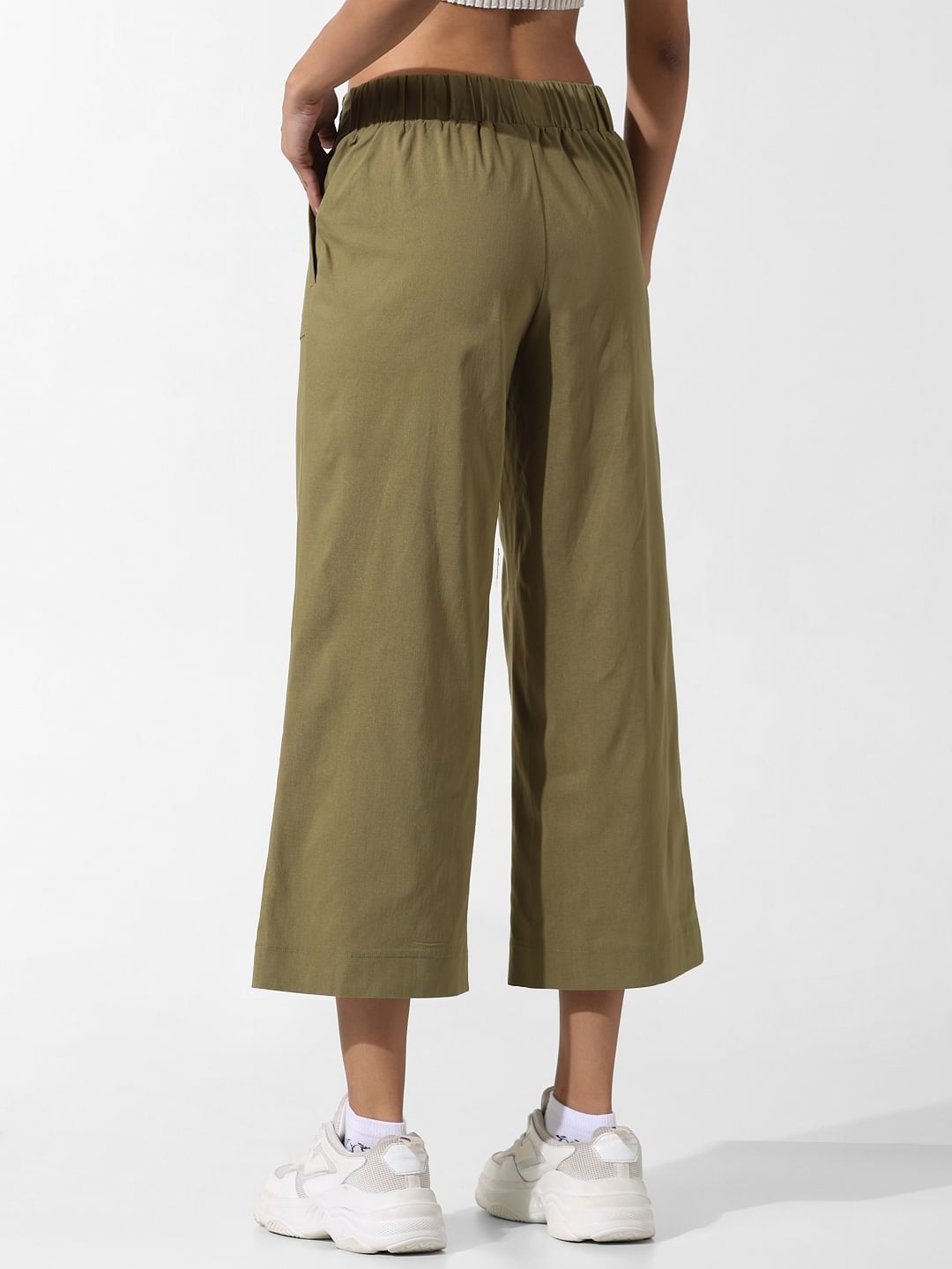 Olive High Rise Culottes