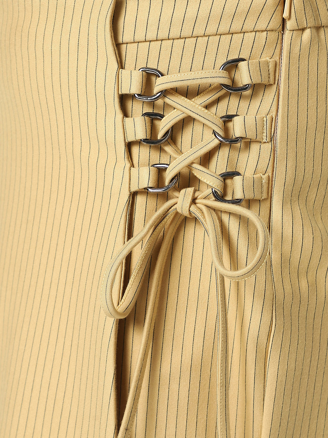 Girls Yellow Striped Skorts