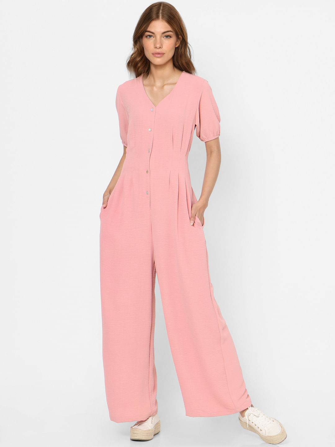 Pink Wide Leg Jumpsuit