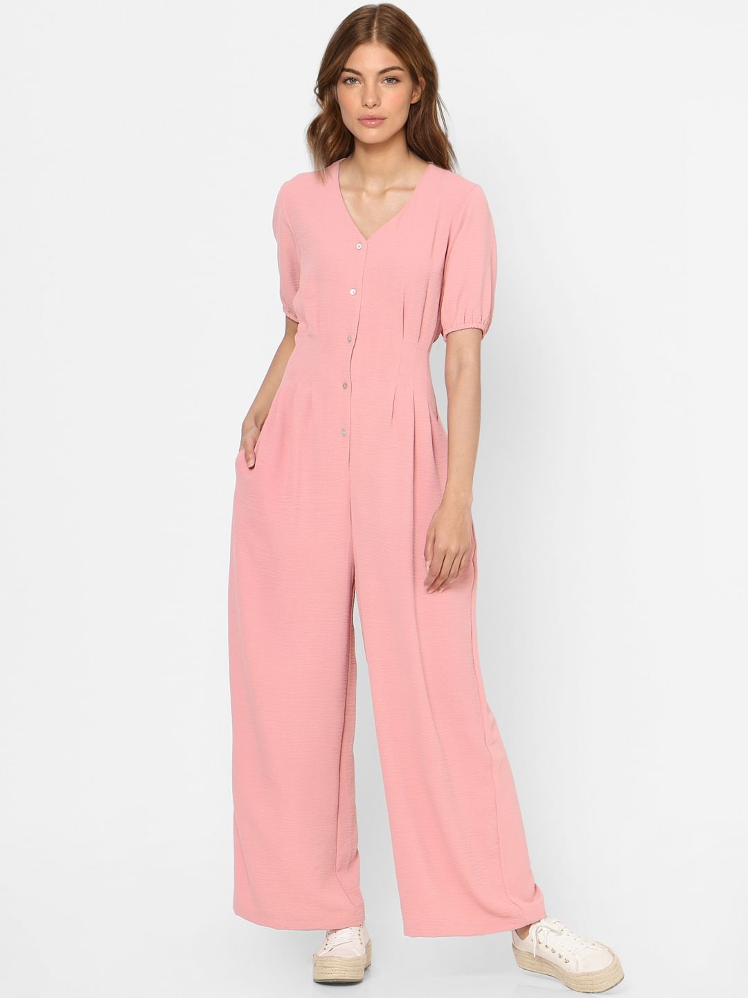 Pink Wide Leg Jumpsuit