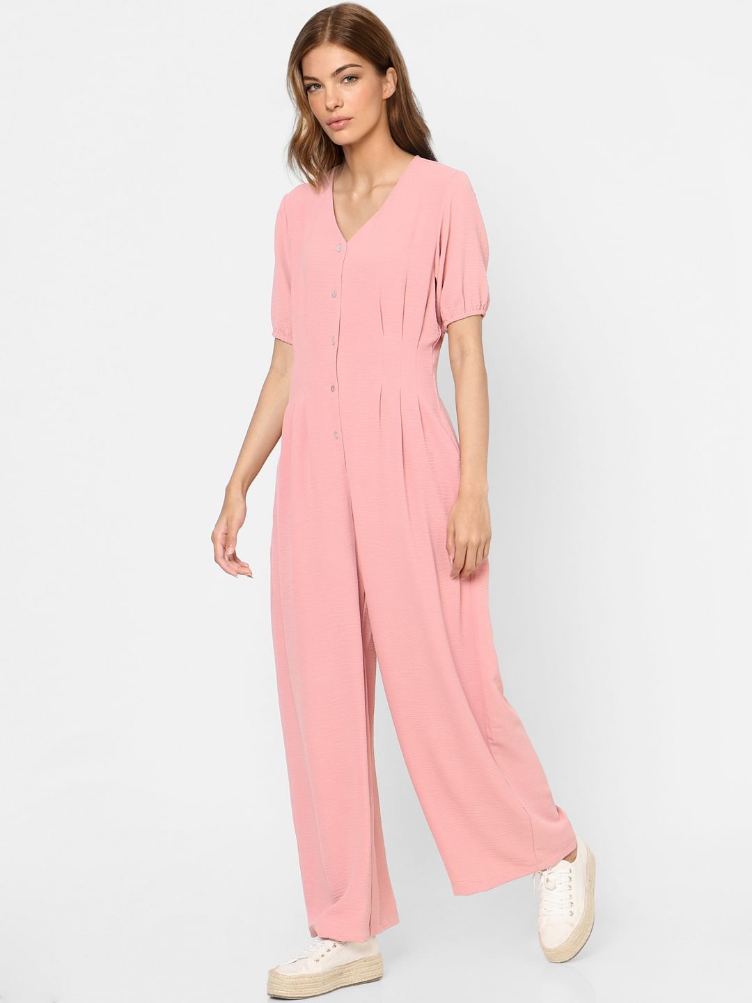 Pink Wide Leg Jumpsuit