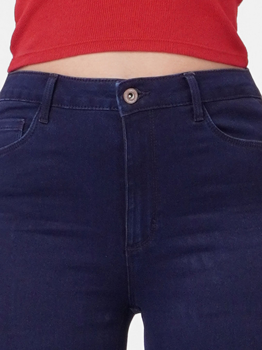 Blue High Rise Skinny Jeans