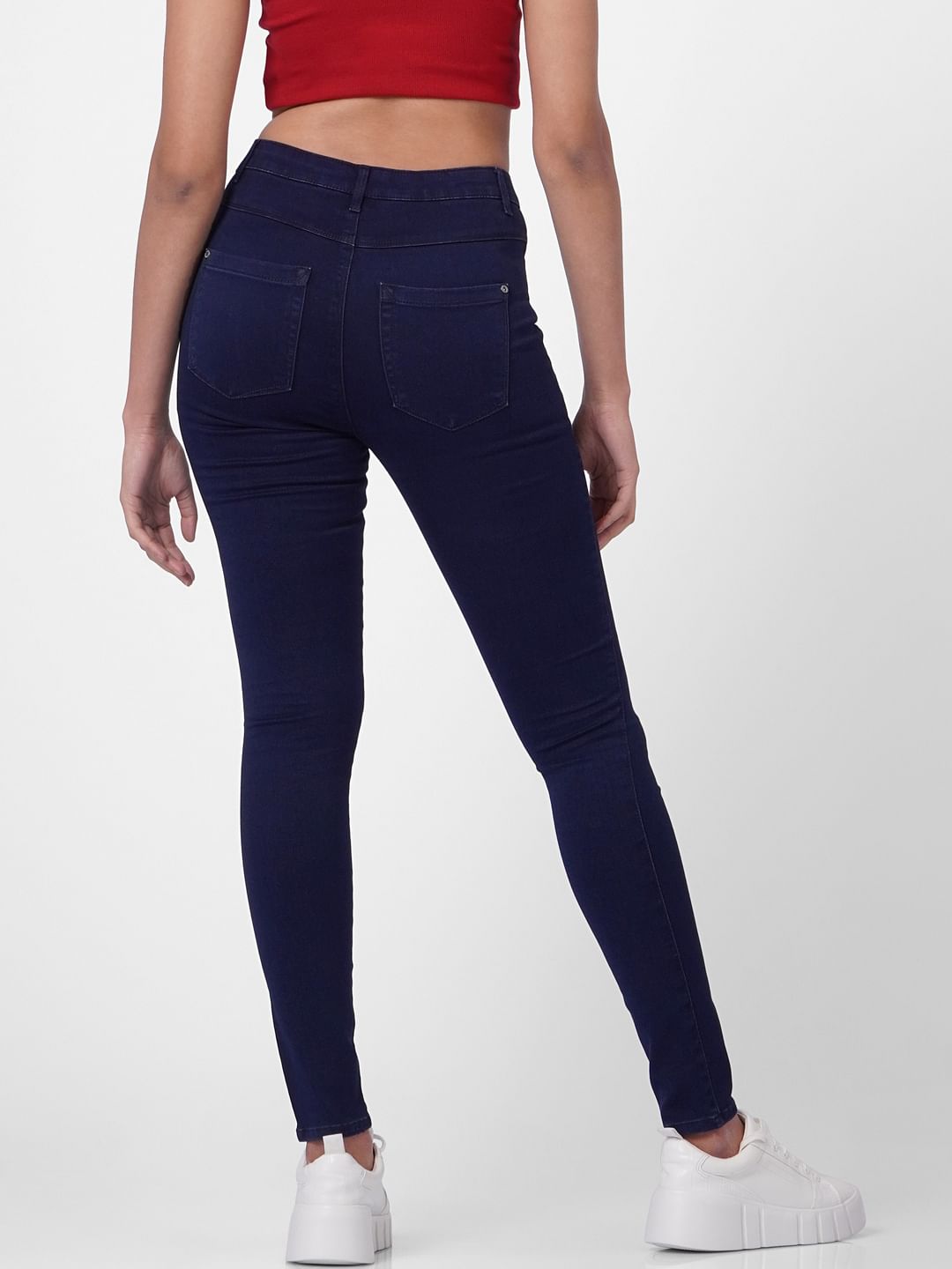 Blue High Rise Skinny Jeans