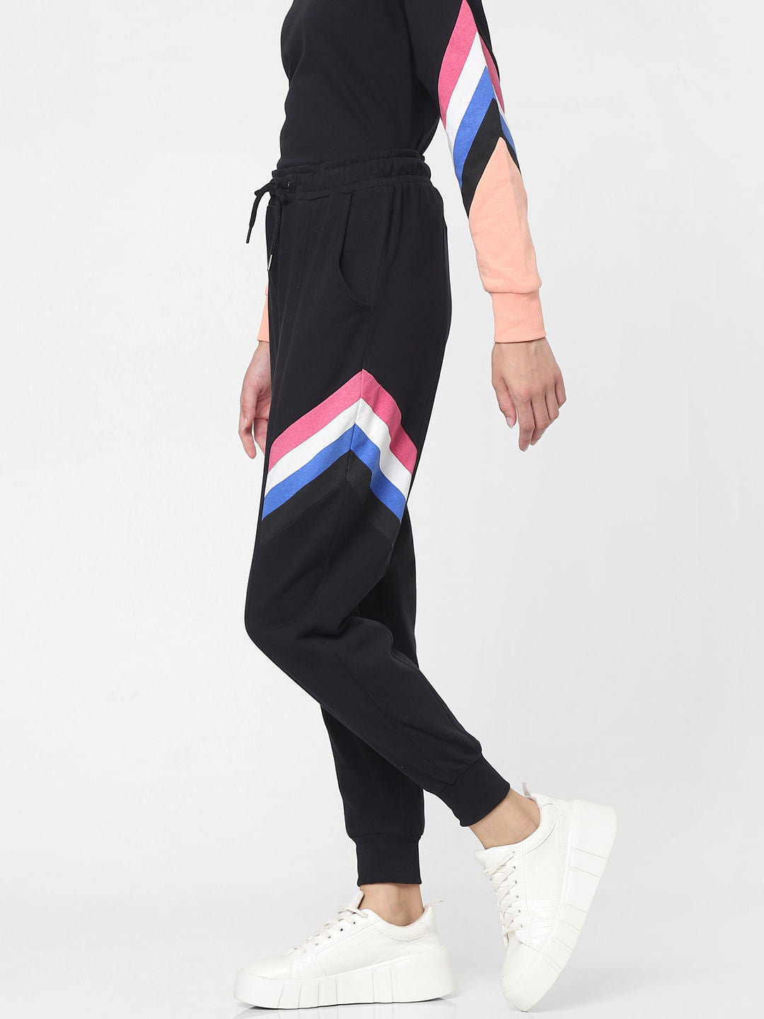 Black Striped Co-Ord Joggers