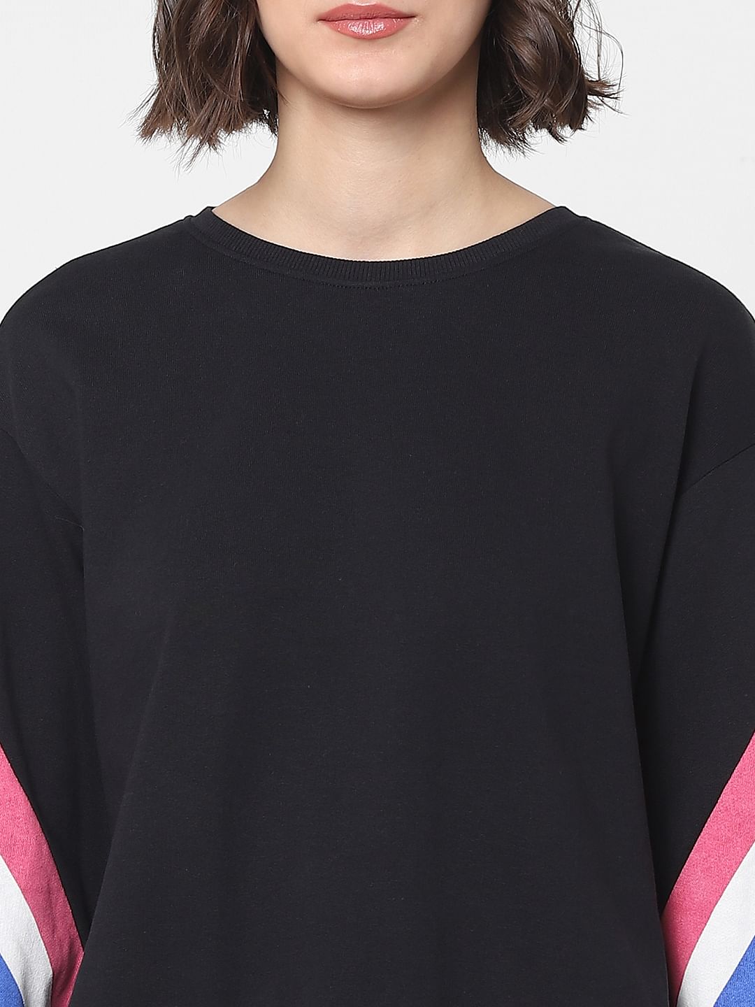 Black Striped Sweatshirt