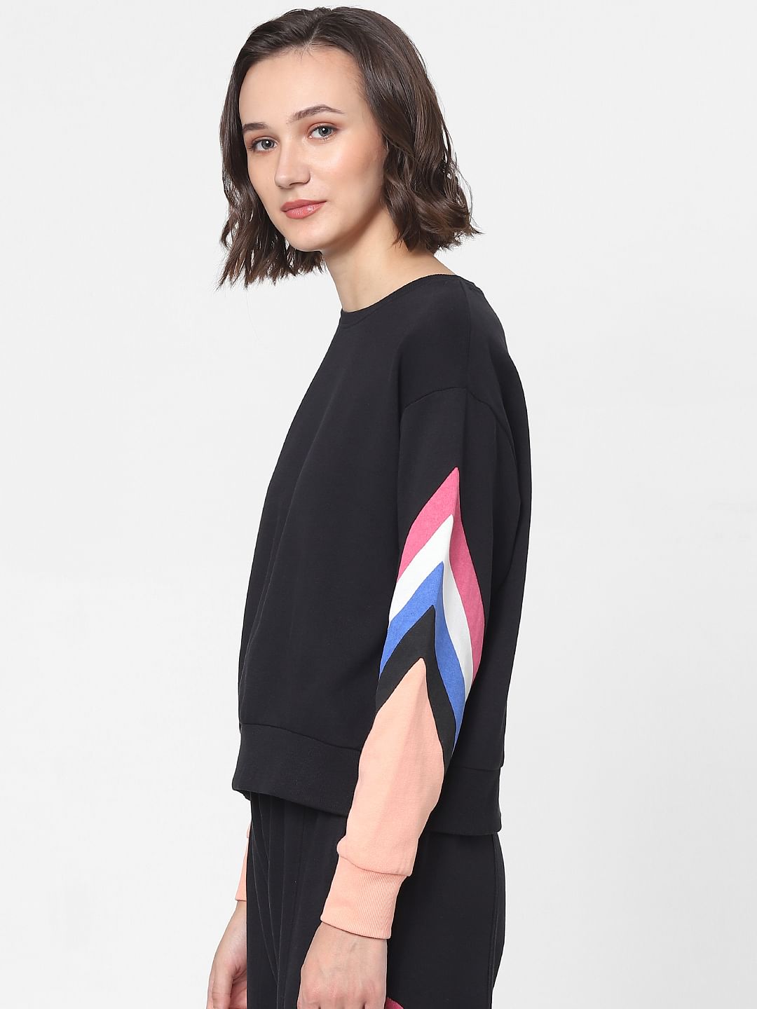 Black Striped Sweatshirt