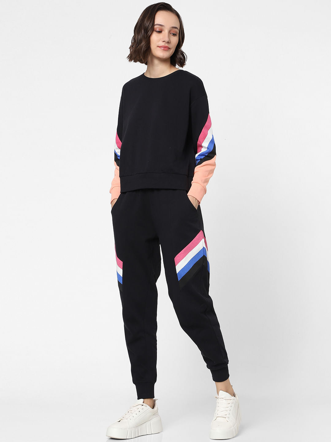 Black Striped Sweatshirt