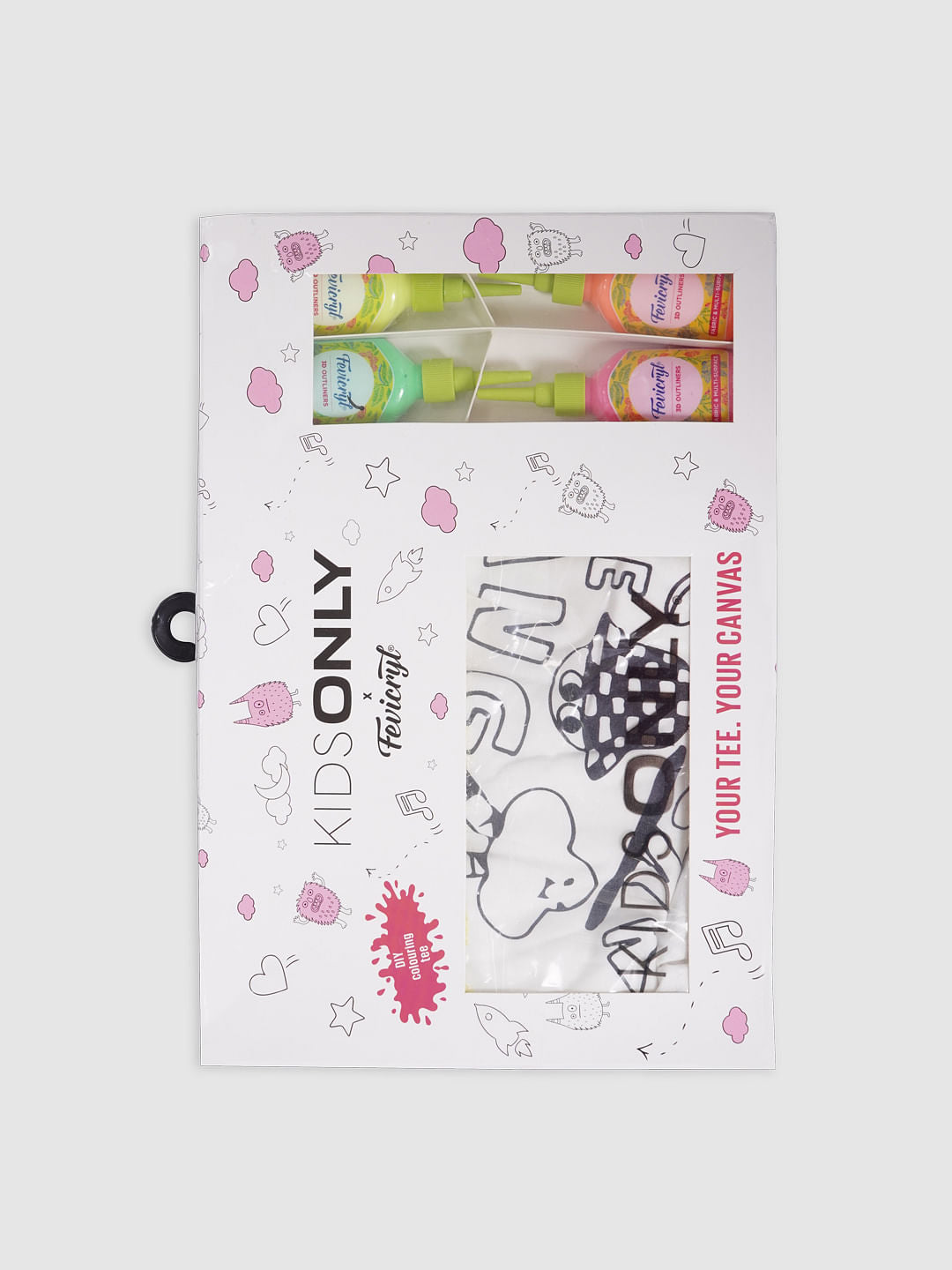 X Fevicryl White Diy Colouring T-Shirt & Kit