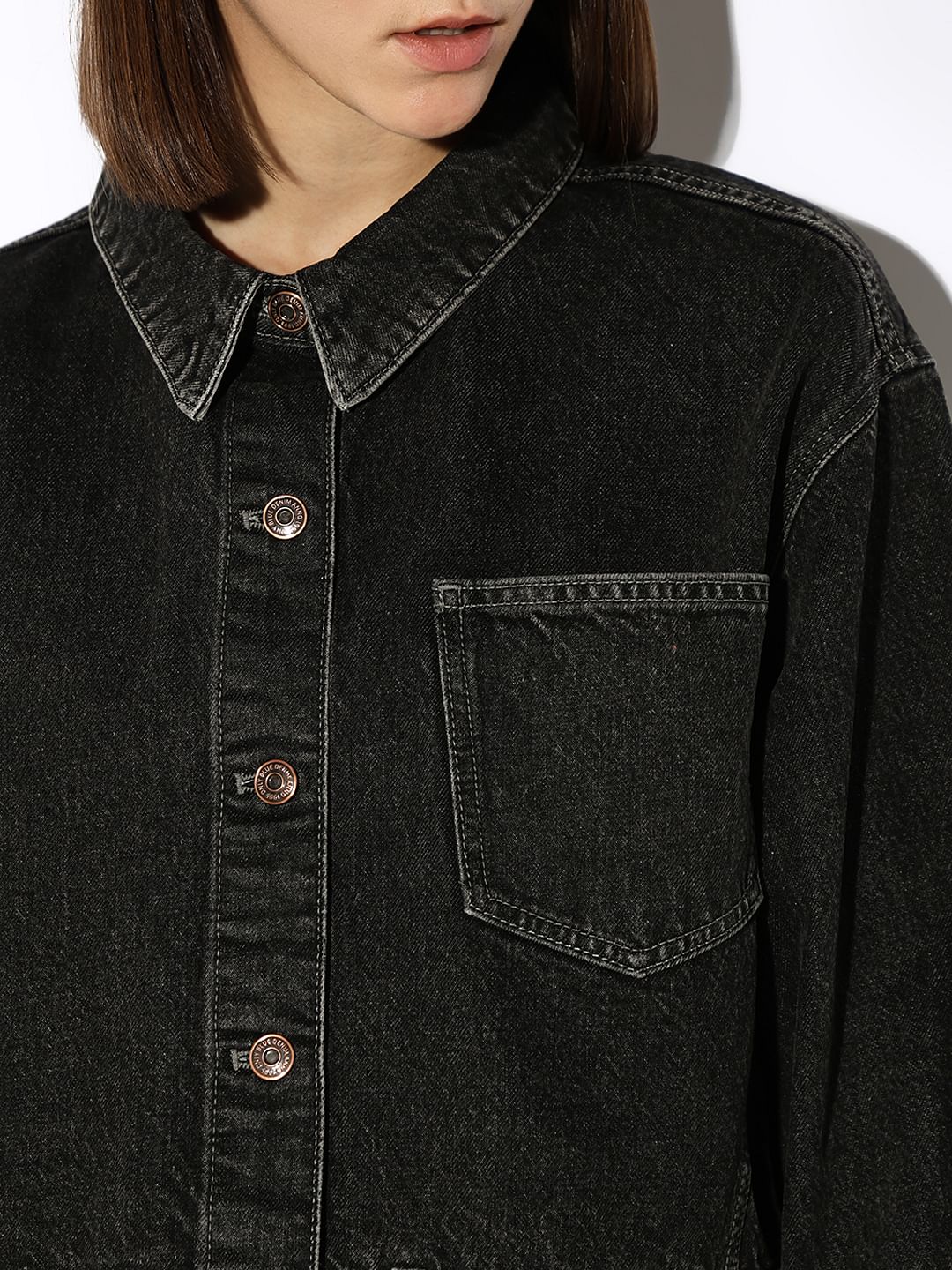 Grey Washed Denim Jacket