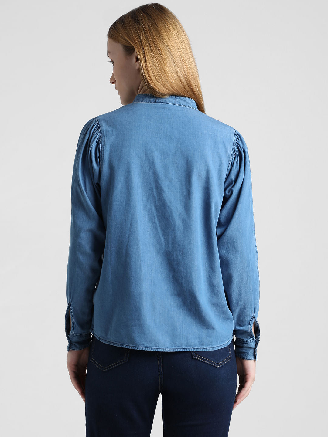 Blue Cotton Denim Shirt