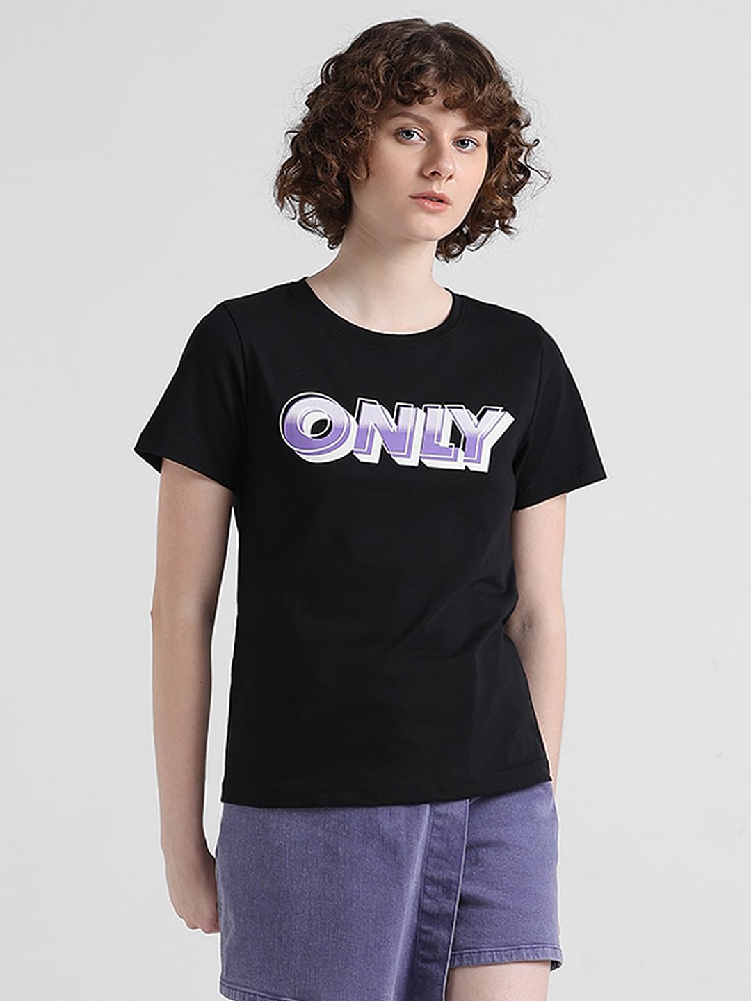 Black Logo Print T-Shirt