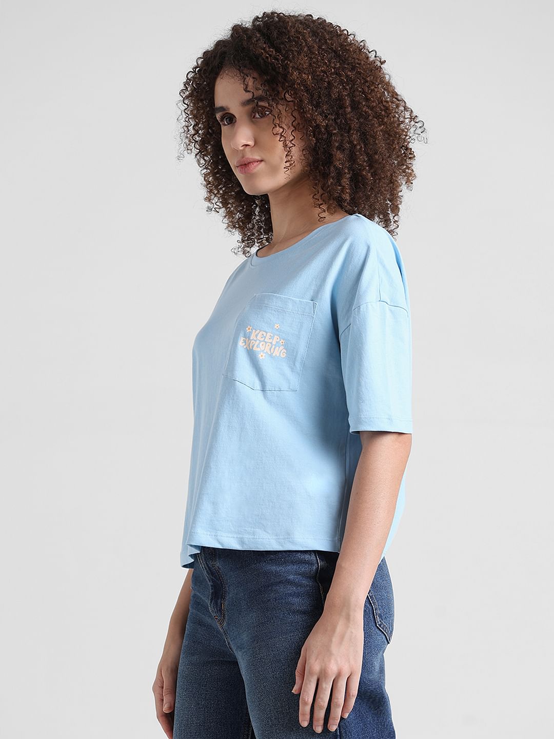 Blue Boxy Fit T-Shirt